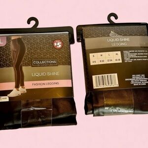 Liquid Shine Black Leggings Duo set of 2